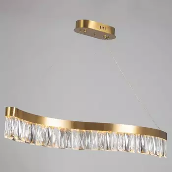 Люстра с ПДУ "Богатес" LED 132Вт 3000-6000К золото 98х14х5 см BayerLux