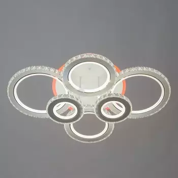 Люстра с ПДУ «Ива» 6 LED 2400 Вт 3000-6000К RGB белый 755214 см