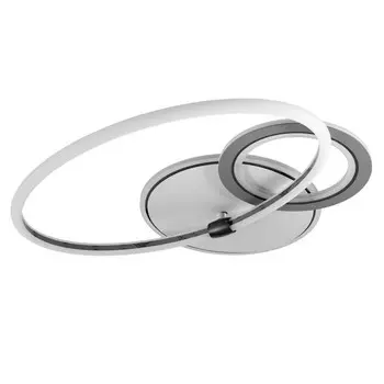 Люстра с ПДУ "Круги" LED 160Вт серо-белый 48х53х8 см