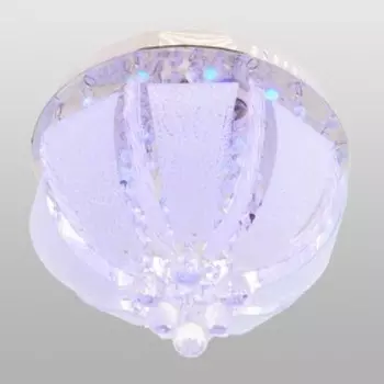 Люстра с ПДУ "Магнолия" 3х40Вт E27+RGB хром 30х30х24 см.