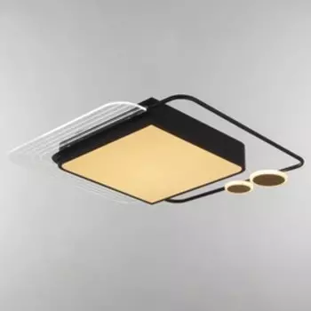 Люстра с ПДУ "Наяда" LED 120Вт 3000-6000К черно-золотой 57х57х7 см