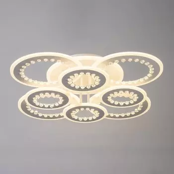 Люстра с ПДУ "Рафаэль" LED 300Вт 3000-6000Вт RGB белый 55х55х13,5см BayerLux