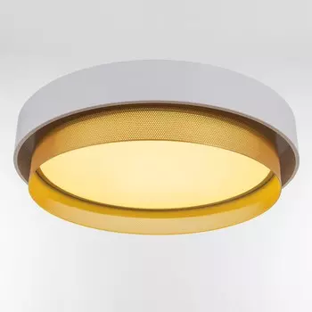 Люстра с ПДУ "Рего" LED 120Вт 3000-6000К белый-золото 50х50х10 см BayerLux