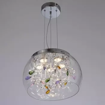 Люстра с ПДУ «Сифора»LED 50 Вт 3000-6000К хром 404023 см BayerLux