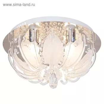 Люстра с ПДУ "Жасмин" 4x40Вт E27 хром 40х40х22 см.