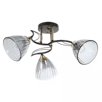 Светильник потолочный BayerLux «Сальма», люстра 3хЕ27, 40 Вт, чёрный, 54х54х24 см