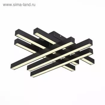 Люстра потолочная St Luce. SL933.402.06. Samento. 1х36 Вт, LED, 3000K/4000K/6000K, 2736 Lm, 60х60х12,5 см, цвет чёрный