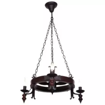 Люстра «Сандра» 3x40Вт E14 коричневый, чёрный 76x76x69см