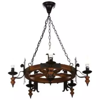 Люстра «Сандра» 5x40Вт E14 дуб, чёрный 76x76x96см