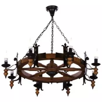 Люстра «Сандра» 8x40Вт E14 дуб, чёрный 100x100x93см