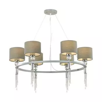 Люстра SANTIAGO, E27 6x60Вт, цвет хром, серый