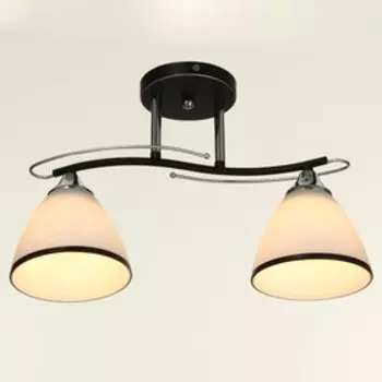 Люстра ГАЛЛОП "Сарри" 2x60Вт Е27 черный-хром