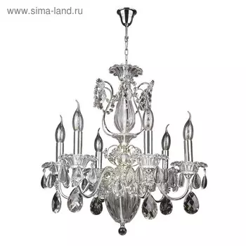 Люстра SCHON 6x60Вт E14 серебро 57x177см