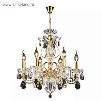 Люстра SCHON 6x60Вт E14 золото 57x177см