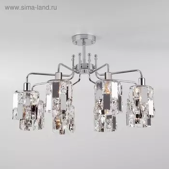 Люстра Scoppio, 8x60Вт E14, цвет хром