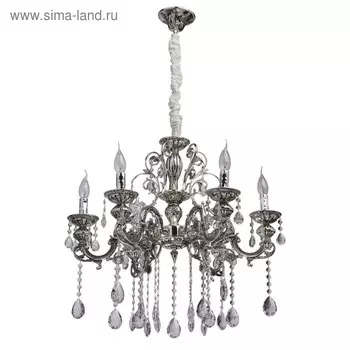 Люстра «Селена», 6x40Вт E14, серебро
