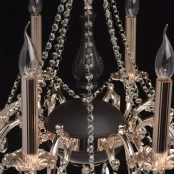 Люстра "Селена" 8x40Вт E14 черный, золото