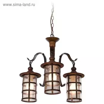 Люстра «Селесте» 3x60Вт E27 дуб, чёрный 52x52x128см