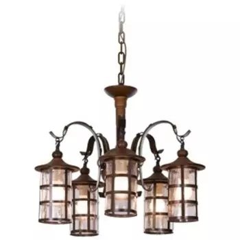 Люстра «Селесте», 5x60Вт E27, дуб, чёрный 60x60x128 см