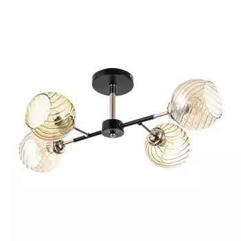 Люстра «Сендер» 4хЕ27 40 Вт черно-золотой 523627 см