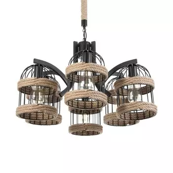 Люстра «Сенза» 6хЕ27 черный 743920 см