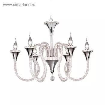 Люстра SERPENTE 6х60Вт E14 хром 70x175см