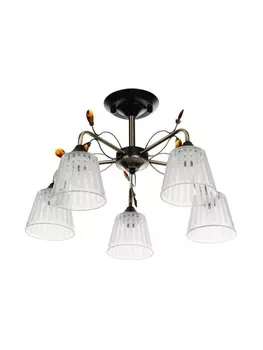 Люстра «Шарлин» 5хЕ27 40 Вт черный-латунь 515129 см BayerLux