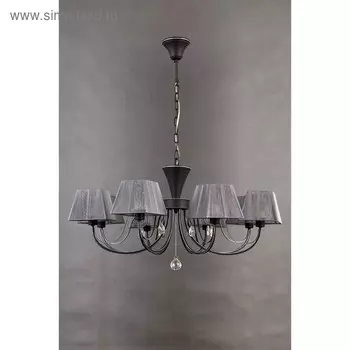 Люстра "Шехерезада" 5x40Вт Е14 черный, серебро 66x66x85см