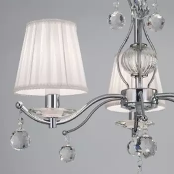 Люстра Шелли, 3x40Вт Е14 хром, белый