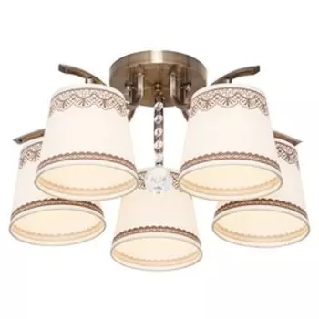 Люстра "Сицилия" 5x40Вт E27 бронза 46х46х23см.