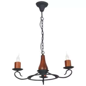 Люстра «Силвана», 3x40Вт E14, дуб, чёрный 64x64x108 см