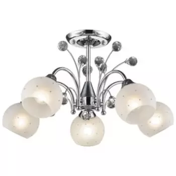 Люстра «Симона» 5x60Вт E27 хром, белый 59x59x32см