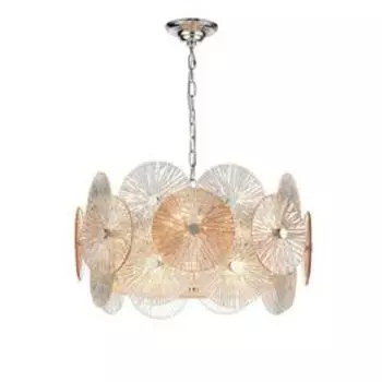 Люстра Sirena, 8x40Вт E14, цвет прозрачный, янтарный