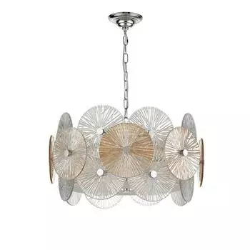 Люстра Sirena, 8x40Вт E14, цвет прозрачный, янтарный