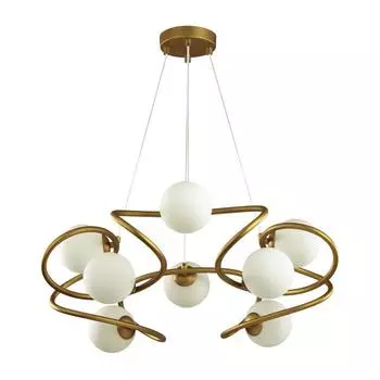 Люстра SLOTA, 8x40Вт G9, цвет золото, IP20