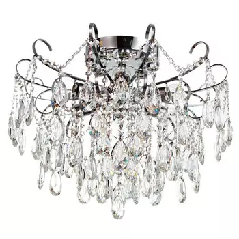 Люстра "Снег" 6х60Вт Е27 хром 54х54х45см