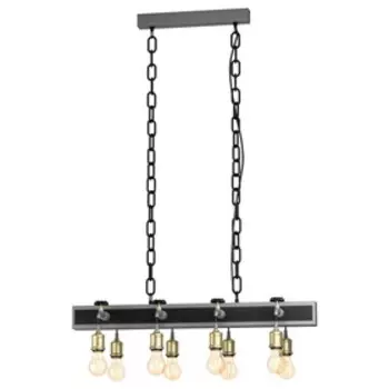 Люстра СOLDCLIFF 8x60Вт E27, серебро, чёрный