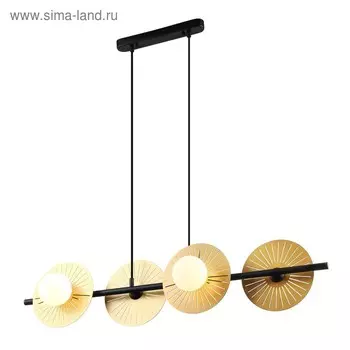 Люстра Sonnenblume, 4x25Вт G9, цвет чёрный