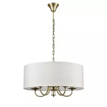 Люстра Soprano, 5x40Вт E14, цвет бронза, прозрачный