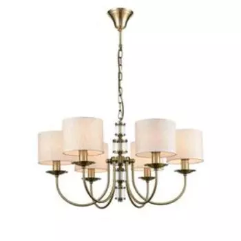 Люстра Soprano, 6x40Вт E14, цвет бронза, прозрачный