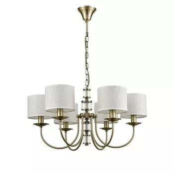 Люстра Soprano, 6x40Вт E14, цвет бронза, прозрачный