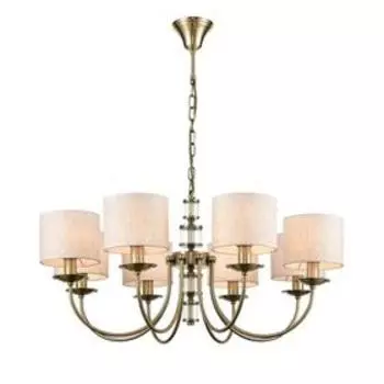 Люстра Soprano, 8x40Вт E14, цвет бронза, прозрачный