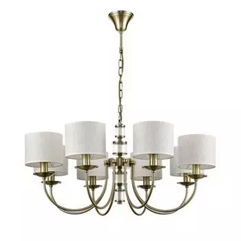 Люстра Soprano, 8x40Вт E14, цвет бронза, прозрачный