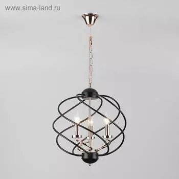 Люстра Sorrel, 3x60Вт E14, цвет чёрный