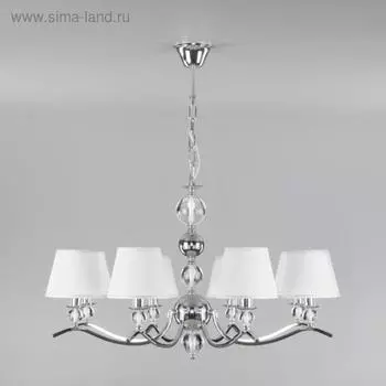 Люстра Sortino, 8x40Вт E14, цвет хром