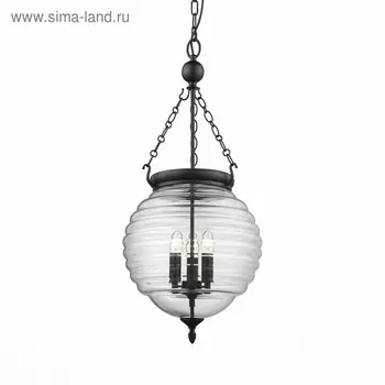 Люстра подвесная St Luce. SL317.403.03. Sotto. 3х60 Вт, E14, 40х40х34 см, цвет чёрный