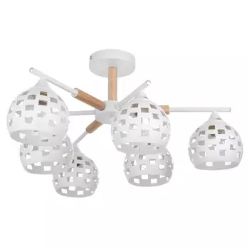 Люстра Союз 6х60Вт Е27 белый 76х76х28см SVK