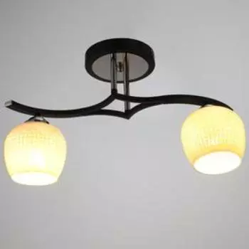 Люстра ЭкономСвет Созвездие 2х60Вт Е27 чёрный 48х15х27см