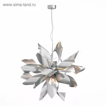 Люстра подвесная St Luce. SL453.003.06E. Spiraglio. 6х40 Вт, E14, 65х65 см, цвет алюминий