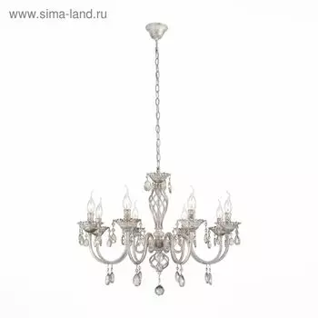 Светильник подвесной Evoluce. SL139.503.08. Splendi. 8х40 Вт, E14, 75х75х55 см, цвет слоновая кость, золото